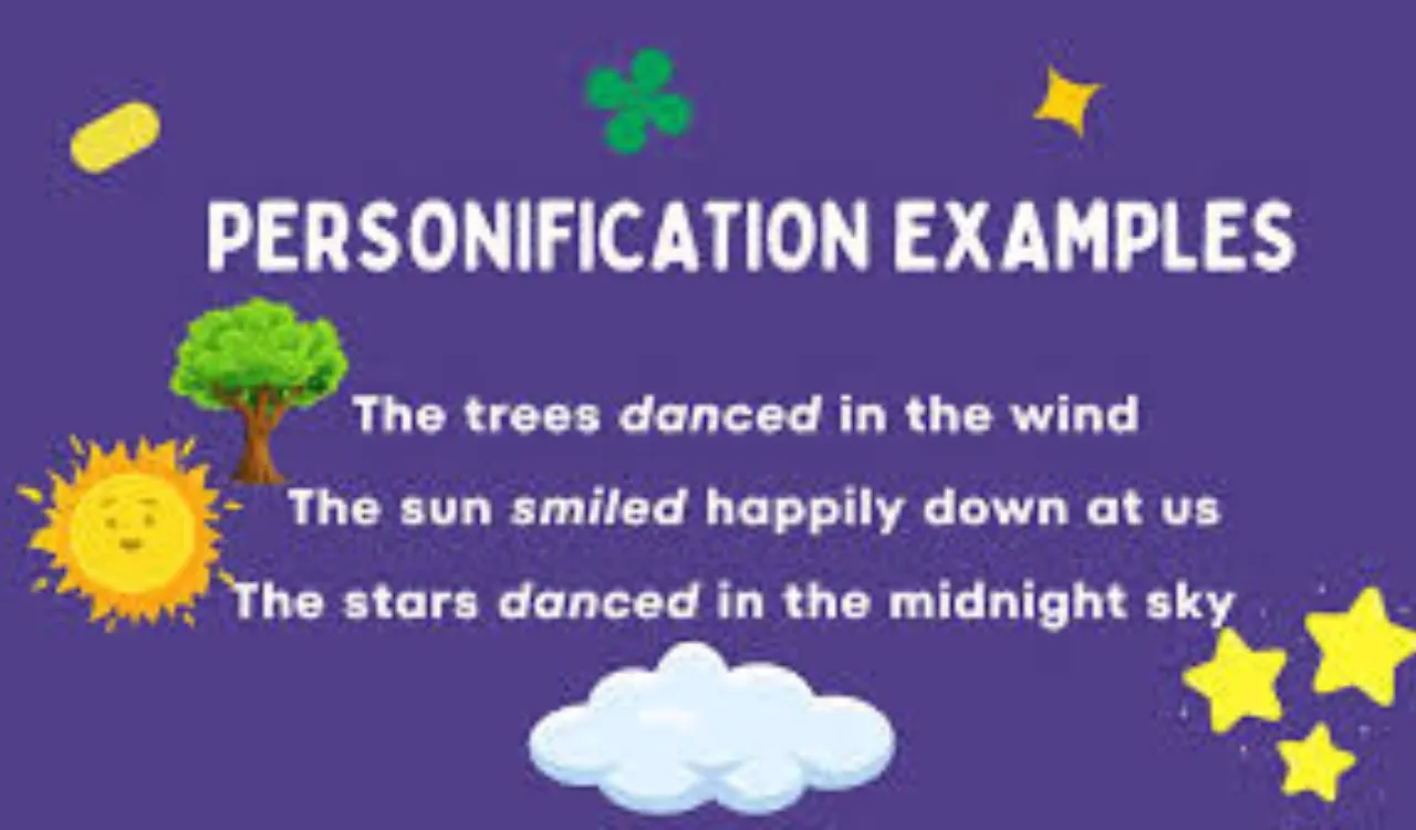 personification examples sentences